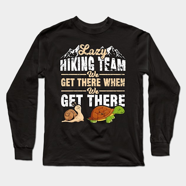 Lazy Hiking Team Group Long Sleeve T-Shirt by Tobias Store